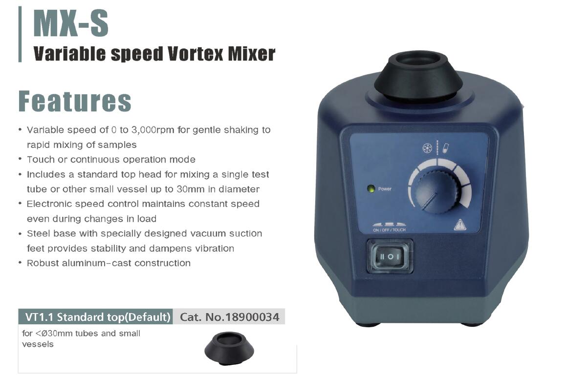Variable Speed Vortex Mixer MX-S 1